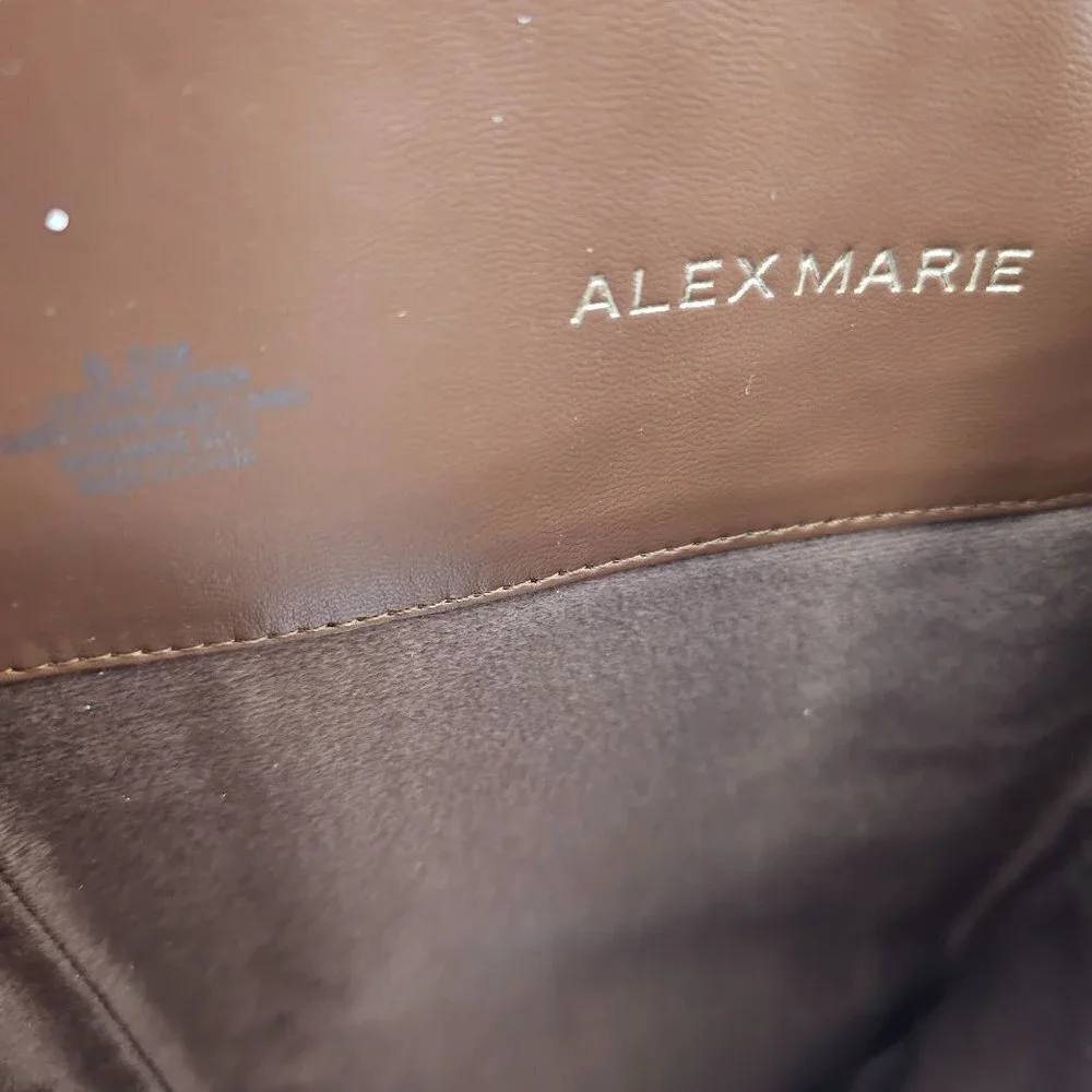 Alex Marie Women’s Tall Brown Knee High Leather Riding Boots Size 6.5M